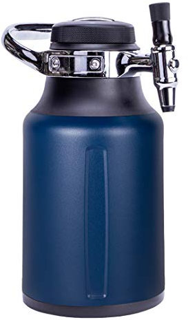 GrowlerWerks UKeg Go-Dispensador de Bebidas carbonatadas para Cerveza, refrescos, Sidra, Kombucha y cócteles, Acero Inoxidable, Midnight