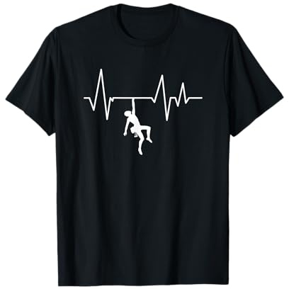 Klettern Bouldern Herzschlag Sport Kletterer T-Shirt