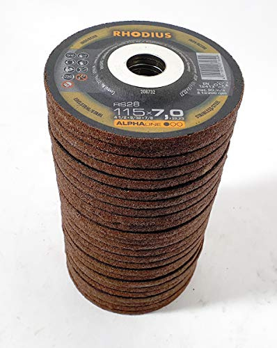Rhodius RS28 Schruppscheiben 115 x 7,0 mm für Edelstahl/Stahl 25 Stück