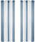 Deconovo Voile Vorhänge mit Ösen, Gardinen Wohnzimmer Modern, Vorhangschal Transparent Boho Streifenmuster,175x140 cm(HöhexBreite), Blau, 2er Set