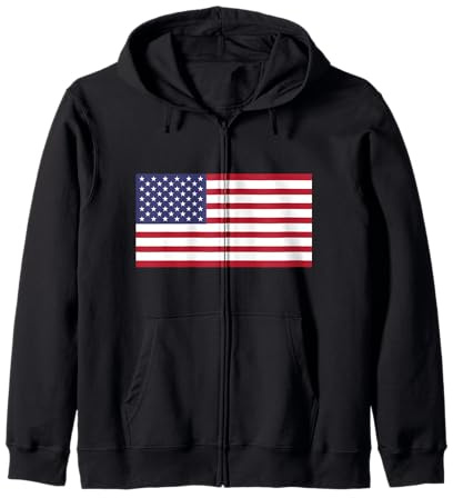 Drapeau Américain USA Patriotique US Hommes Femmes Enfants Sweat à Capuche