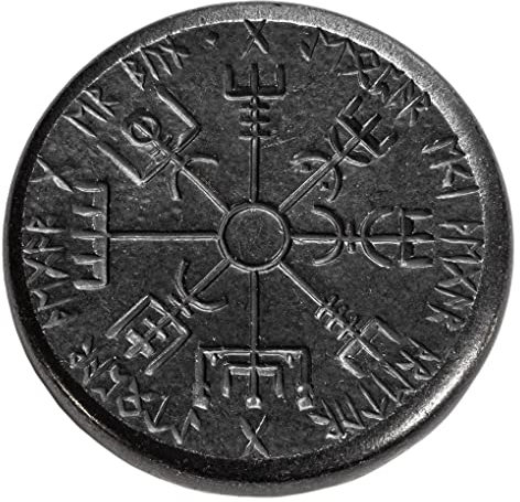 Norse Dual Stave in Iron, Vegvisir and Helm of Awe