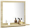 Gecheer Miroir de Salle de Bain Miroir Mural avec étagère Miroir de Toilette Blanc et chêne Sonoma 40x10,5x37 cm Aggloméré,Acrylique