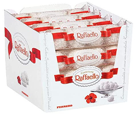 RAFFAELLO FERRERO 16 PACCHETTI DE 3 BOUTONS EN PLASTIQUE COCCO WAFER