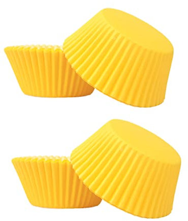 YAAVAAW 100pcs Yellow Paper Baking Cups - Disposable, Non-Toxic, Safe, Perfect for Birthday, Wedding, Holiday, Occasion Type: Holiday, Birthday, Wedding