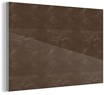 MuchoWow Glasbild Glasfoto Wandbild Bilder Deko 30x20 cm Leder - Braun - Tiere