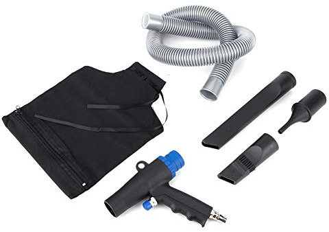Blas-Saugpistole, 2-in-1-Luft-Vakuum-Blaspistole, Pneumatischer Reiniger 6kPa-Saug-Kit