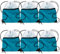Sport Gym Bag Sack Cheerleading Cheerleader Kordelzug Rucksack 6 Pack Männer Frauen 210D Polyester erhältlich zum Wärmepressen, Weiß/Blaugrün, middle, Klassisch