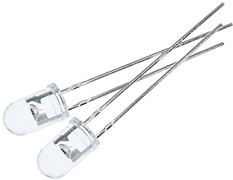 100 Stück 5mm 850nm LEDs Infrarotstrahler Infrarot Emitter IR Empfänger Dioden Klare transparente runde Linse Glühbirne Lampen Elektronikkomponenten Anzeige Leuchtdioden für arduino