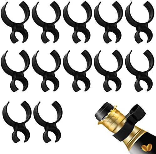 LAMXD 12 PCS Champagne Bottle Sparklers Clips, Champagne Bottle Extender Clips Sparklers,Champagne Sparkler Holders Clips for Candel Kitchen Outdoor Party Supplies