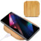 QI Wireless Ladestation aus Bambus 15W kompatibel mit Apple iPhone 16 16e 15 14 Pro/Pro Max Kabelloser Charger Induktives Ladegerät aus Echtholz