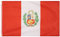 MUWO Flagge Nations Together 90 x 150 cm Nationalmanschaften, doppelseitige Gartenflagge, wetterfeste Fanflagge, Fußballflagge Polyester Länderfagge Deutschland mit Ösen (Peru)