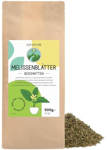 Alpi Nature Citronmelisste 500g, Torkade och Skurna Citronmelissblad, Melissate, Citronmeliss Te
