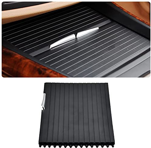 MKptopia Coche Centro de la Consola Portavasos Cubierta Deslizante Roller Persianas Caja de Almacenamiento Cremallera Deslizante Cubierta Compatible con B-MW X5 E70 X6 E71 E72 07-14-B Sección