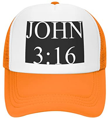 IUBBKI Hut John 3:16 Believer Trucker Hut Mesh Baseball Cap Männer Cowboy Hut Frauen Sonnenhut Papa Kappe Angeln Hut Schwarz