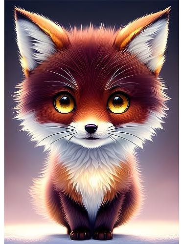 EOBROMD Diamond Painting Erwachsene Fuchs, 5D Diamant Painting Bilder Erwachsene, DIY Diamant Painting Bilder Diamant Malerei Tiere Set für Wanddekoration 30x40cm