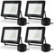 Lospitch LED Strahler, 4x100W LED Scheinwerfer Superhell 8500LM 6000K Kaltweiß Außenleuchte, LED Flutlicht IP66 Wasserdicht Außenstrahler für Garten, Auffahrt (kein Stecker)