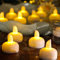 Yakpo lot de 24 bougies LED flottantes étanches, sans flamme, à piles, pour l'extérieur, bougies votives vacillantes blanc chaud, pour décoration de mariage, vase, étang, baignoire et spa