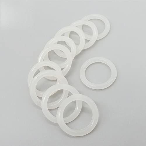 Gummitüllen-Set – 20–50 Stück* weiße Silikon-O-Ring-Dichtung 5 mm Dicke 45/48/50/52/55/58/60/62/65/68/70 mm Außendurchmesser Gummi-O-Ringe Dichtungen Tülle (Color : 58x48x5mm, Size : 50 Stück) (Color