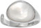 NicoWerk Ring Silber 925 Damen mit Mondstein - Verstellbarer Silberring Damen 925 Silber, breiter Ring mit Stein, Schmuck für Frauen - SRI976