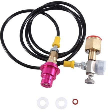 PAMENET CO2-Adapterschlauch, Adapterschlauch mit 2000 Psi Manometer für Duo/Terra/Art, Schnellanschluss An Größere CO2-Flaschen, Kohlensäurehaltige Flaschen