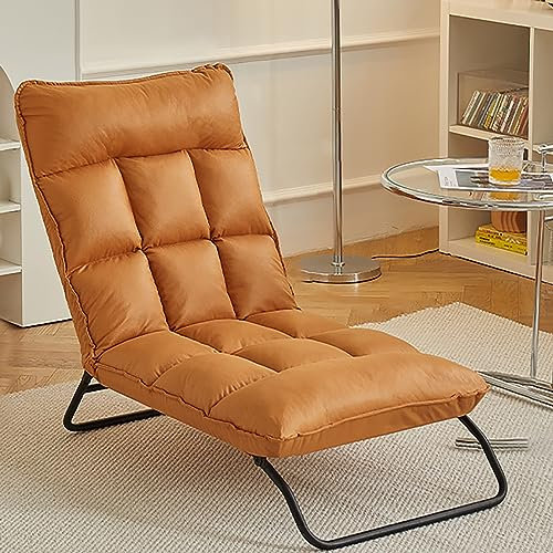 Relaxliege Gartenliege Ergonomische Relaxsessel Relax Liegestuhl Hochlehner Liege Relaxliege Verstellbar RüCkenlehne für Wohnzimmer Schlafzimmer Balkon Bequemer Lesestuhl. ( Color : Orange color )