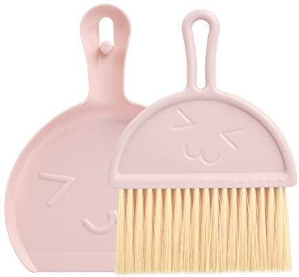 NATUCE Escoba y Recogedor Pequeña, Mini Recogedor y Cepillo de Mano, Juego de Mini Recogedor con Escoba, para Cocina, Hogar, Mesa, Teclado y Escritorio