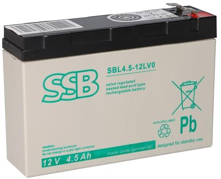 Bleiakku 12V 4,5Ah AGM passend zu UP-VW1220P1 USV UPC u.a. F2 6,3mm Faston
