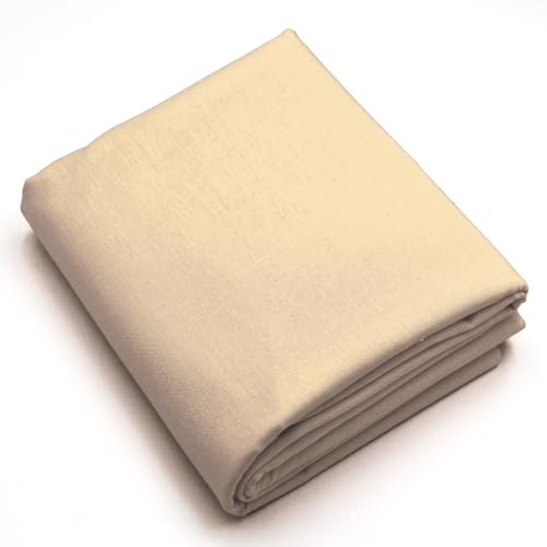 Stoff Virginia Tex, Meterware, Baumwollstoff 100%, große Breite 240 cm, Baumwollstoff 100% Oeko -Tex Standard 100 Unifarben zum Nähen (Hellbraun 09, 200 cm)