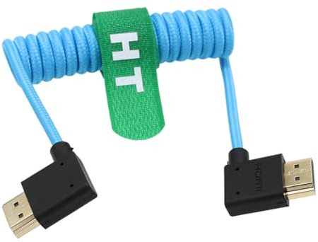HangTon 4K 120Hz 60p 8K 30p HDMI 2.1 Kabel Rechts Links Winkel für Ninja V SmallHD BMPCC 6K Feelworld Panasonic Sony Canon Nikon ZCAM Kamera