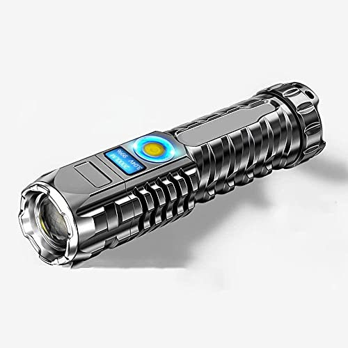 GeRRiT LED Tactical Flashlight, Super Bright High Lumen LED Flashlights Portable Outdoor Water Resistant Torch Light Zoomable Flashlight with 5 Light Modes