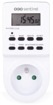 SCS Sentinel - HCN0081 - Enchufe programable de interior 230V - Programas semanales - Carga máxima 16A o 3600W