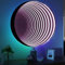LSHFYV Unendlichkeitsspiegel, Unendlichkeitsspiegel, sensorisches Tunnel-Nachtlicht, intelligente wandmontierte Spiegel-Atmosphärenlampe,mehrfarbiges Licht zum Wechseln,Circle-30cm/11.8in