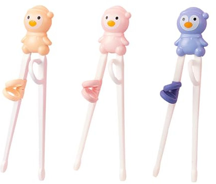 JCUGSBS 2 Pares Palillos de Entrenamiento, Ayudante de Palillos, Palillos Reutilizables para Niños, Lindos Palillos de Animales,con 2 Cajas de Almacenamiento,con Asistente,Adecuados para Principiantes