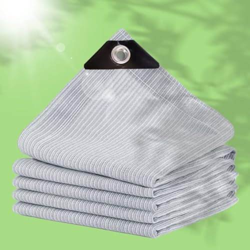 3.9m x 4.5m Greenhouse Shade Netting with Grommets HDPE 90% UV Protection Privacy Protective Screens for Garden Grey Outdoor Patio Pergola Roof Car Cover Customizable Size