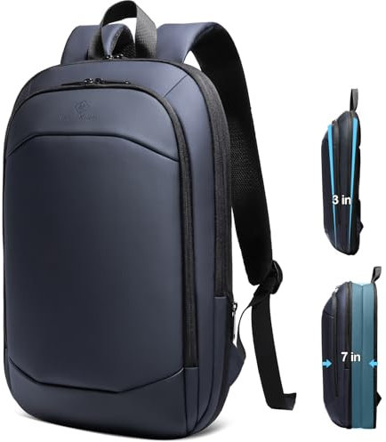 HEROIC KNIGHT Laptop Rucksack Herren Business Rucksack leicht 15.6 Zoll wasserdichter erweiterbarer Reiserucksack Handgepäck Arbeitsrucksack diebstahlsicherer Tagesrucksack für Büro Uni Reise-Blau