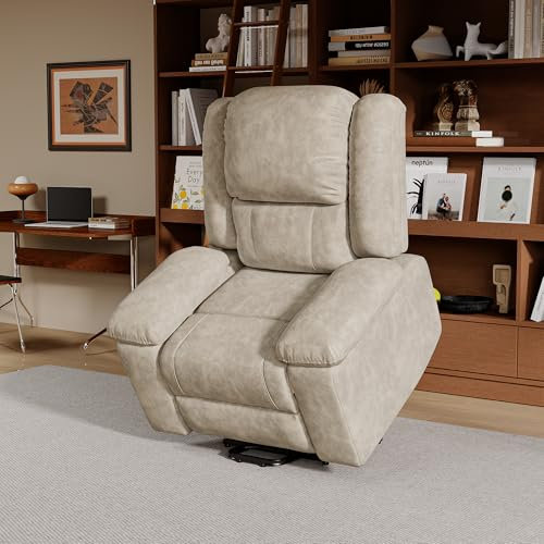 FOERPL Poltrona massaggiante riscaldata elettrica, seduta massaggiante riscaldata con massaggio a 8 punti riscaldamento a 2 punti sulla vita poltrona da massaggio tessuto tecnologico poltrona TV