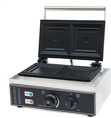 220V 1500W 2-Slice Kommerzielle Elektrische Sandwich Maschine Maker Sandwichmaker Sandwichtoaster Antihaftbeschichtete Platten Kontaktgrill Panini