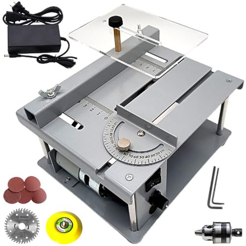 Mini scie à table multifonctionnelle, scie d'établi pour le travail du bois faite à la main, petite scie à table, machine de découpe de modèle de travail du bois, machine de découpe domestique 96 W