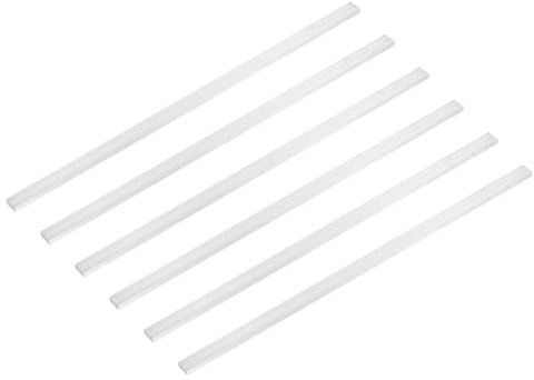 QUARKZMAN 6 Pcs Barra Piatta Quadrata in Alluminio, Spessore 13/64 (5mm) X Larghezza 5/16 (8mm) X Lunghezza 12 (305mm) 6061 Piastra in Alluminio Solida Nuovo Stock da Mulino Argento