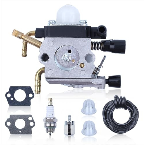Haishine Carburatore per Stihl HS81, HS81R, HS81RC, HS86, HS86R, HS86T Tagliaerba, Sostitutivo ZAMA C1Q-S225, Carburatore con Tubo Olio, Filtro Benzina