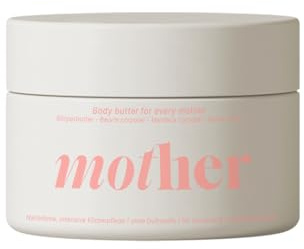 mother by baybies Körperbutter - Intensive, natürliche Bodybutter für alle Mamas 180ml/ Mamapflege/Vegan, Zertifizierte Naturkosmetik, Zur Vorbeugung von Schwangerschaftsstreifen & Dehnungsstreifen