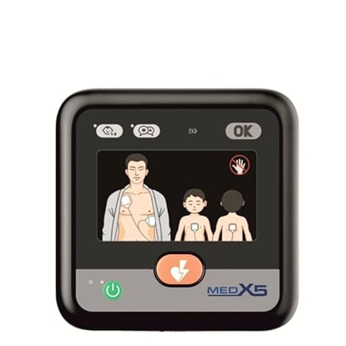 myPAD Heimdefibrillator AED für Zuhause, Familie & Freizeit, halbautomatischer Defibrillator mit Sprachführung, LED-Grafik, Kindermodus ab 1 Jahr, 4 Jahre Batterie & Elektroden, 8 Jahre Garantie.