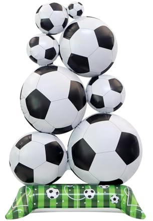 Fesnova Folienballons Fussball, Fußball Luftballons, für Fussball deko Geburtstag Kinder, Portspiel Thema, Geburtstagsparty Dekorationen, 83X150cm
