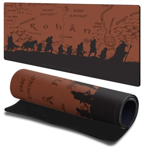 Head Case Designs Officially Licensed The Lord of The Rings The Fellowship of The Ring Silhouette Map Graphic Art 23.62 x 11.81 x 0.12 inches (600 x 300 Gaming Office Desk PC Keyboard Mouse Mat Pad