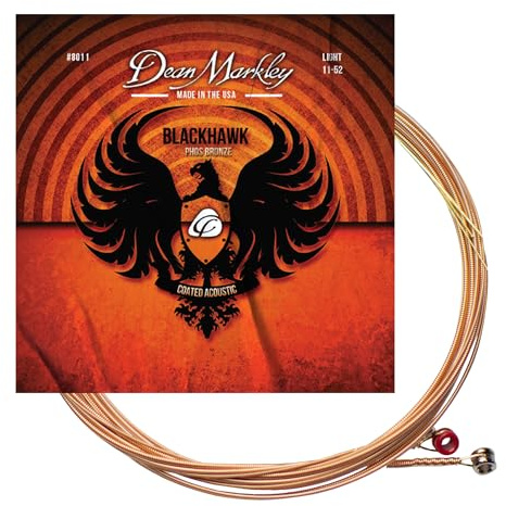 Dean Markley DM8011 Blackhawk Coated Pure Bronze A Strings, Size 11-52