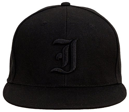 4sold Snapback-Hut, mit erhabener schwarzer 3D-Stickerei Letter, Baseball-Cap, Hip-Hop Cap, Hut, Kopfbedeckung Gr. Einheitsgröße, J
