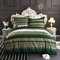 USTIDE Bohemian Exotic Style Boho Duvet Quilt Covers Sets Green Bedding Set 100% Cotton Bedding Set King Size
