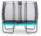 EXIT Toys Elegant Rechteckiges Trampolin - 214x366cm - Mit Economy Sicherheitsnetz - Mit Fußschutzsystem - Rostfrei - Wasserbeständig - Einfache Montage - Trampolin Garten - Blau