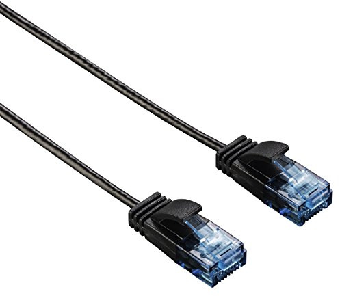 Hama CAT-6 Netzwerkkabel Slim-Flexible schwarz 1,50m